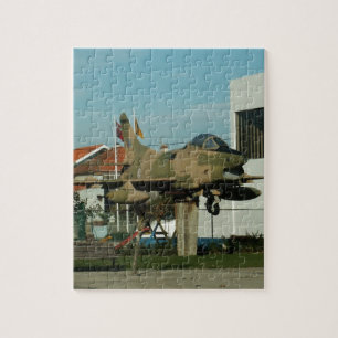 Vintage portugiesischer Kampfjet Puzzle