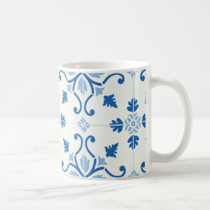Vintage portugiesisches Azulejo-Fliesenmuster Kaffeetasse