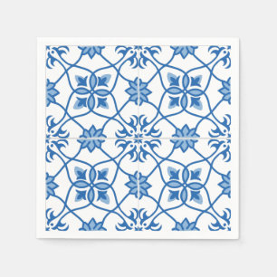 Vintage-Portugiesisches Azulejo-Fliesenmuster Serviette