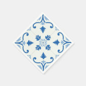 Vintage-Portugiesisches Azulejo-Fliesenmuster Serviette (Ecke)