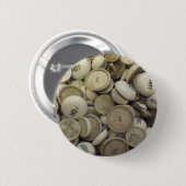 Vintage Porzellanknochen Button (Vorne & Hinten)