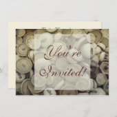 Vintage Porzellanknochen Einladung (Vorne/Hinten)