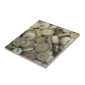 Vintage Porzellanknochen Fliese (Seite)