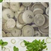 Vintage Porzellanknochen Geschirrtuch (Gefaltet)