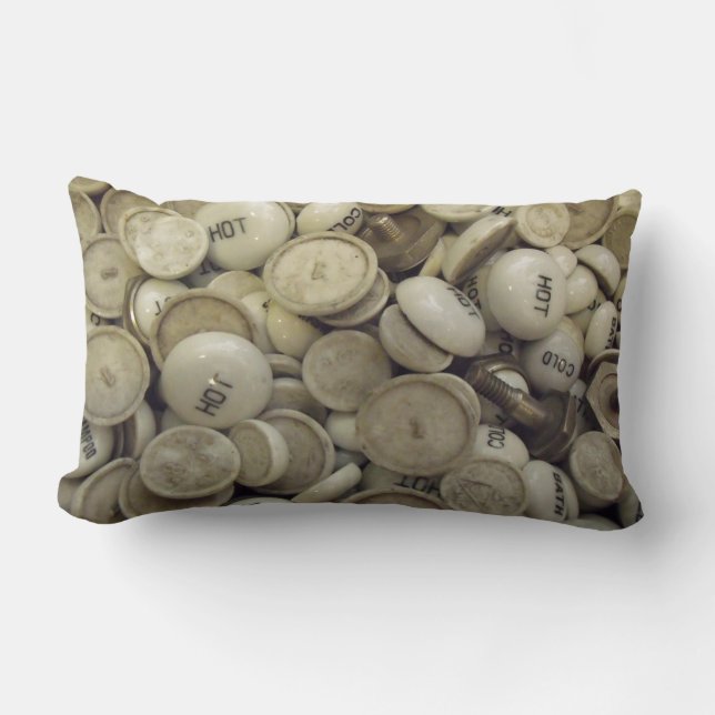 Vintage Porzellanknochen Lendenkissen (Vorderseite)