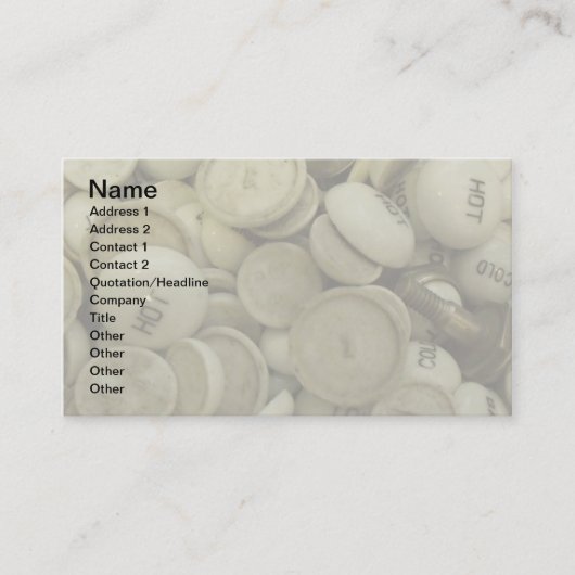 Vintage Porzellanknochen Visitenkarte (Vorderseite)