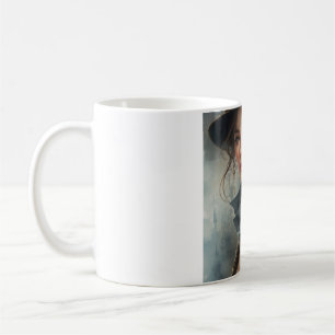 Vintage-Porzellantasse Frau - Viktorianisches Mädc Kaffeetasse
