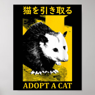 Vintage Possum Adoptiere eine Katzenbeutelratte Ja Poster