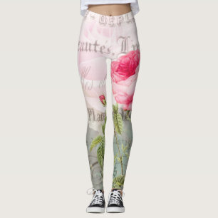 Vintage Post-Card-Leggings Leggings