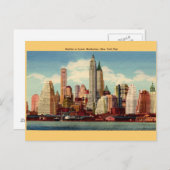 Vintage Post-Karte Lower Manhattan Postkarte (Vorne/Hinten)