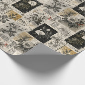 Vintage Postal Stamps Marks Geschenkpapier (Ecke)