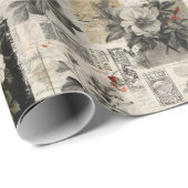 Vintage Postal Stamps Marks Geschenkpapier (Rolleneckpunkt)