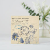 Vintage Postale Rose Lady Bee Blume (Stehend Vorderseite)