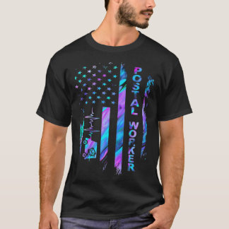 Vintage Postarbeiter Amerikanische Flagge US-Postd T-Shirt