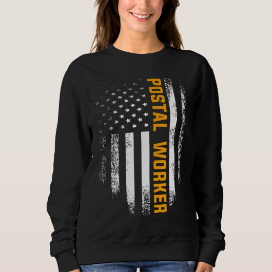 Vintage Postarbeiterflagge US Postal Serv Sweatshirt (Vorderseite)
