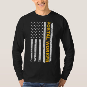 Vintage Postarbeiterflagge USA Postal Serv T-Shirt