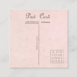 Vintage Postcard Earrings Backing Cards Add Logo Quadratische Visitenkarte