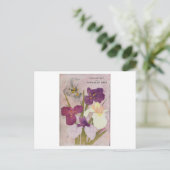 VINTAGE POSTCARD "JAPANESE IRIS" POSTKARTE (Stehend Vorderseite)