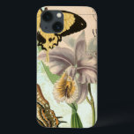 Vintage Postcard with Butterflies and Flowers Case-Mate iPhone Hülle<br><div class="desc">This print of a vintage postcard with lavender flowers and colorful butterflies was created by Vision Studio. A great piece that would amazing on wall. Order yours today!</div>