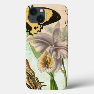 Vintage Postcard with Butterflies and Flowers Case-Mate iPhone Hülle
