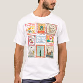 Vintage Postdienste-Briefmarke T-Shirt (Vorderseite)
