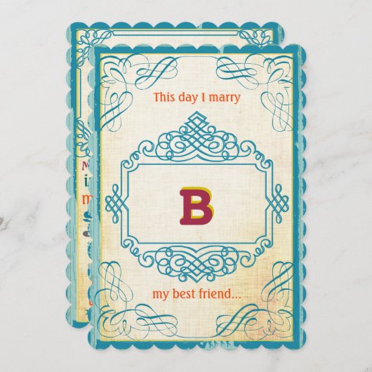 Vintage Poster Art Aqua Ticino Einladung (Vorne/Hinten)