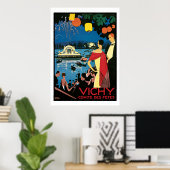 Vintage Poster Art Vichy Frankreich (Heimbüro)