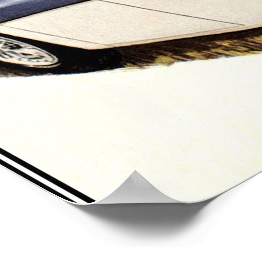 VINTAGE POSTER - AUSTIN HEALEY 3000 (Ecke)