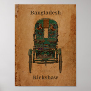 Vintage Poster Bangladesh Rickshaw