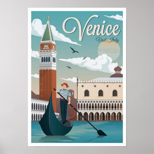 Vintage Poster - Besuch Venedig Italien (Vorne)