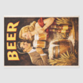 Vintage Poster Bierfeier Dekupage Seidenpapier (Vorderseite)