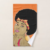 Vintage Poster Black Woman Badhandtuch Set (Handtuch)