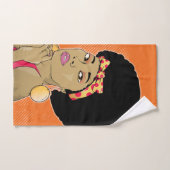 Vintage Poster Black Woman Badhandtuch Set (Handtuch)