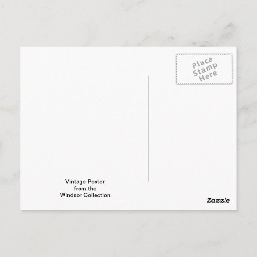 Vintage Poster, Brylcreem, am Pool Postkarte (Rückseite)