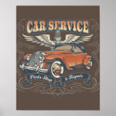 Vintage Poster Car Service (Vorne)