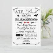 Vintage Poster & Chalkboard Wedding Einladung - Ro (Stehend Vorderseite)