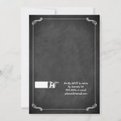 Vintage Poster & Chalkboard Wedding Einladung - Ro (Rückseite)