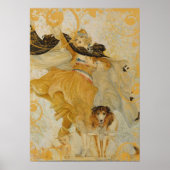 Vintage Poster Collie Hund und Mode Diva (Vorne)