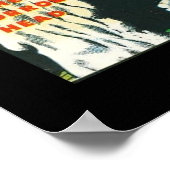 Vintage Poster Comic Buchcover Achtung (Ecke)