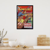 Vintage Poster Comic Covers Cowgirl (Küche)