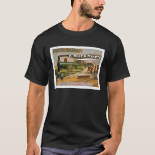 Vintage Poster Dampfzug T Shirt