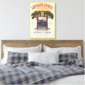 Vintage Poster des Lappland-Express-Zuges Leinwanddruck (Insitu (Schlafzimmer))