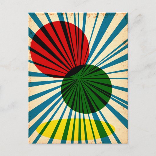 Vintage Poster Design Postkarte (Vorderseite)