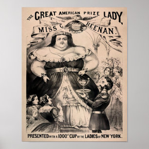 Vintage-Poster "Die Dicke Dame" Poster