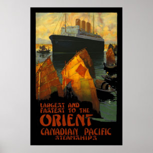 Vintage Poster Druck Orient Dampfschiff