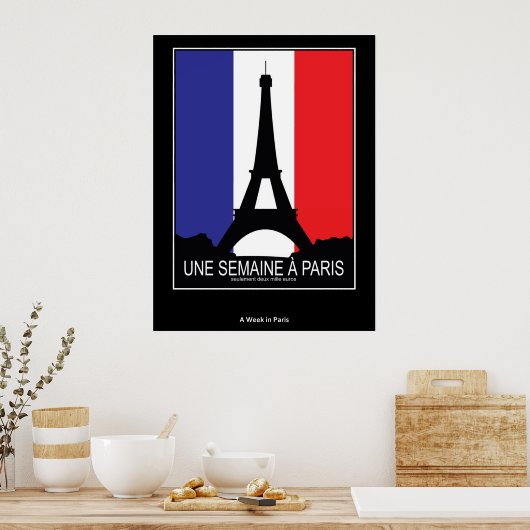 Vintage Poster Eine Woche in Paris (Küche)