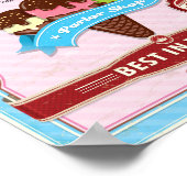 Vintage Poster Eis (Ecke)