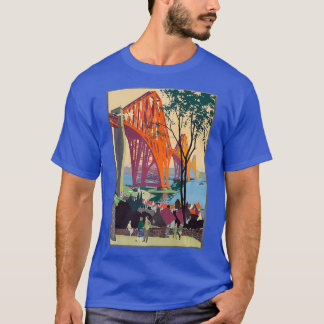 Vintage Poster Eisenbahnbrücke Premium T-Shirt