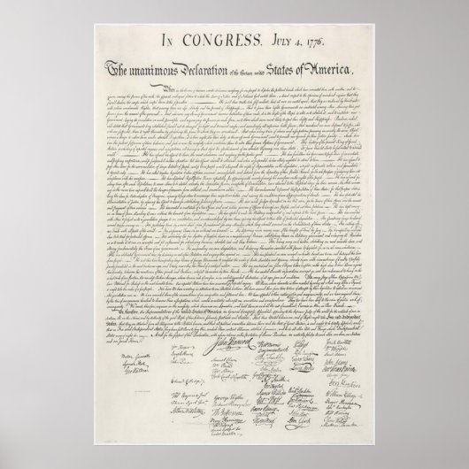 VINTAGE-POSTER - ERKLÄRUNG DER UNABHÄNGIGKEIT POSTER (Vorne)