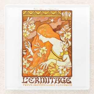 Vintage Poster Französisches Magazin Jugendstil Fr Glasuntersetzer